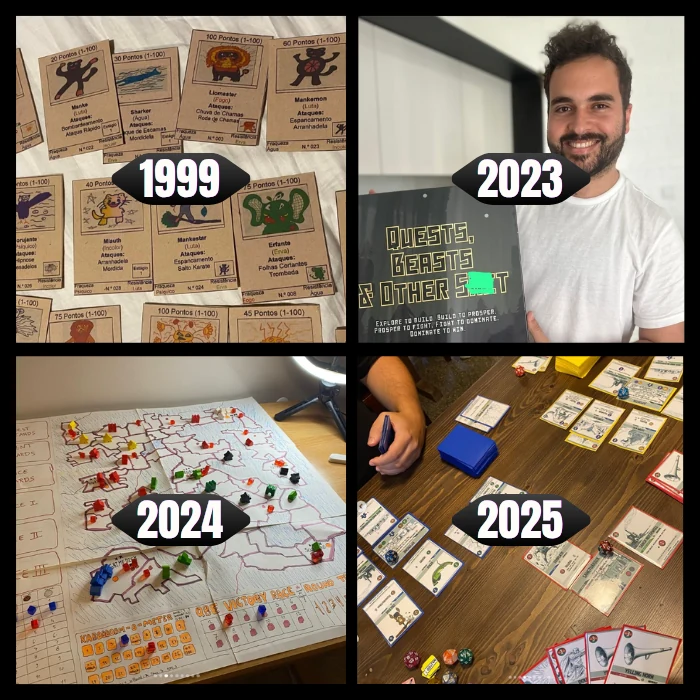 Kravestorm project evolution from childhood cards in 1999 to prototypes and playtests through 2025